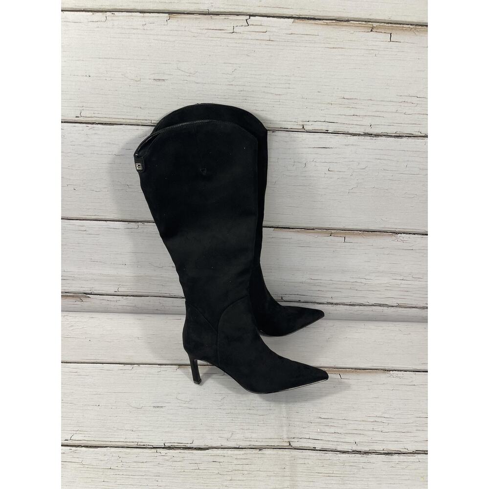 GUESS Boots Womens Size 7M Black Faux Suede Palisa3-WC Knee High Pointed Toe - Picture 13 of 15
